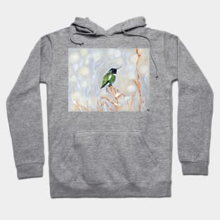 Snow Day Hummingbird Painting Hoodie